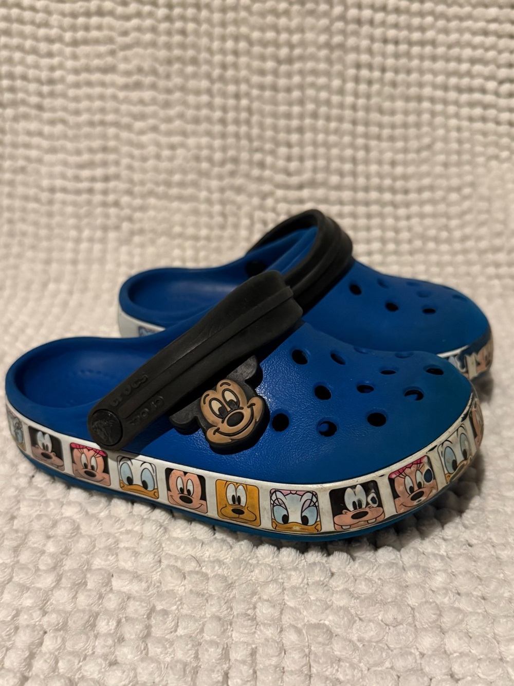 Kids Blue Mickey Mouse Croc Sandals - Classic Character Slip-On